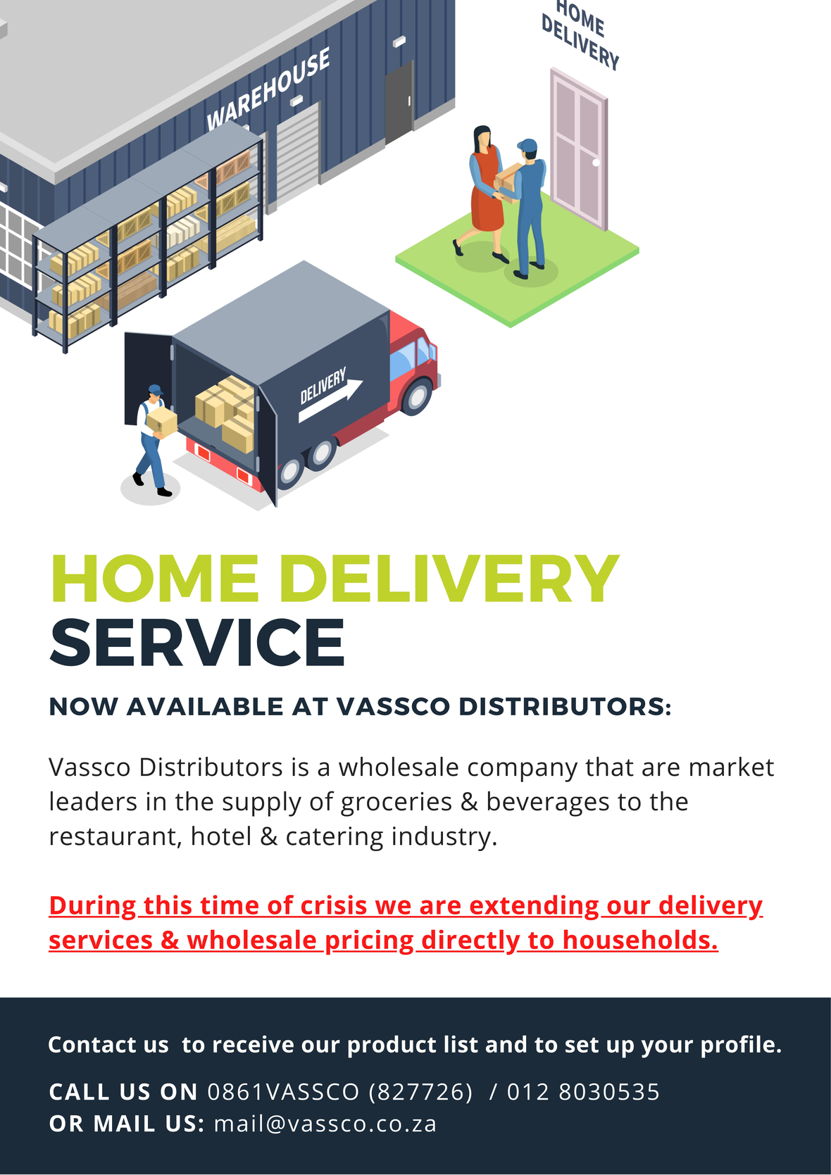 Vassco Distributors Home Delivery