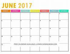 June 2017 Calendar th