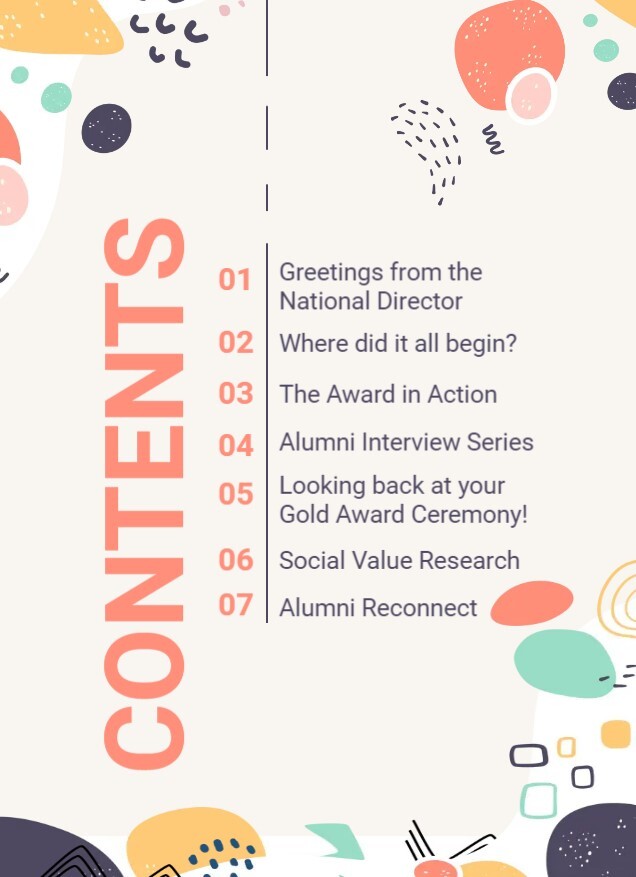Vibrant colorful Table of Contents - Made with PosterMyWall